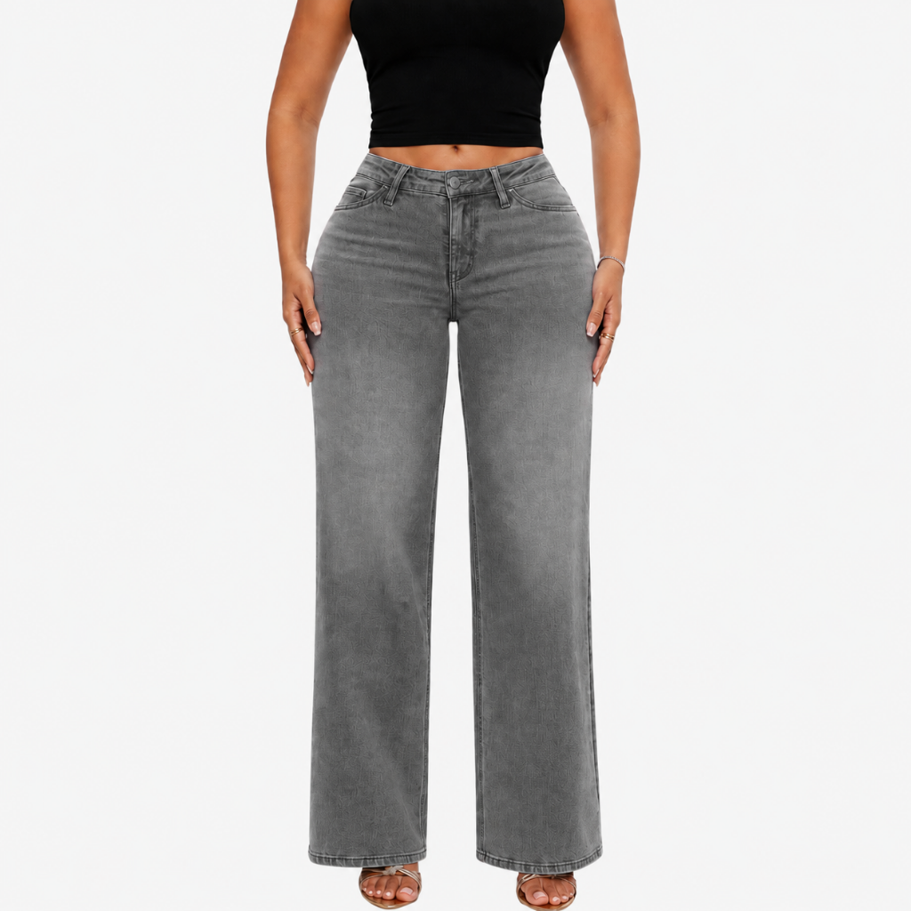 BootyRise™ BBL Mid-Low Rise Stretch Wide-Leg Jeans