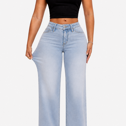 BootyRise™ BBL Mid-Low Rise Stretch Wide-Leg Jeans