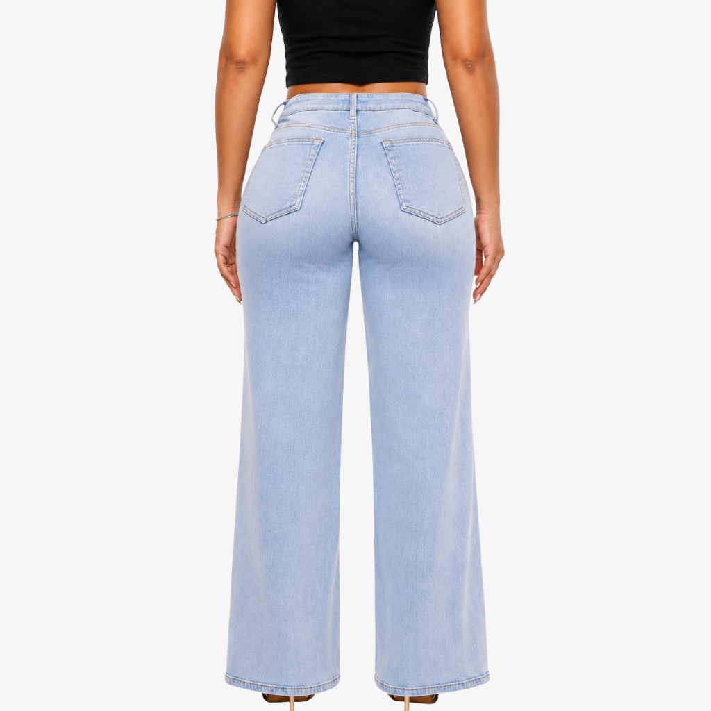 BootyRise™ BBL Mid-Low Rise Stretch Wide-Leg Jeans