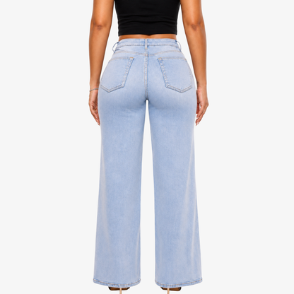 BootyRise™ BBL Mid-Low Rise Stretch Wide-Leg Jeans