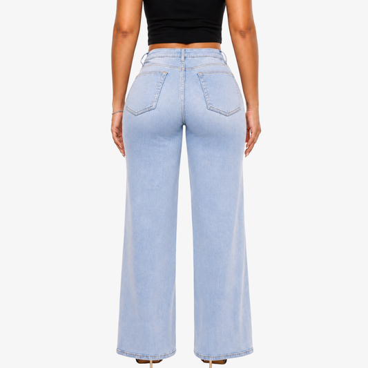 BootyRise™ BBL Mid-Low Rise Stretch Wide-Leg Jeans